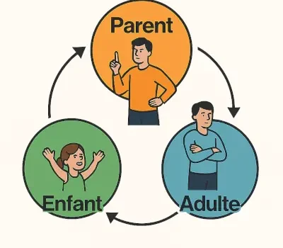 Analyse transactionnelle - les 3 états (parents, enfants, adultes)